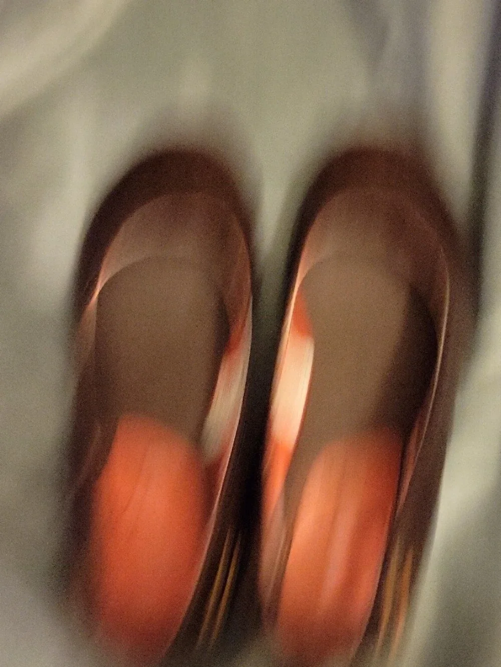 Merrell Dark Brown Leather Wedge Pumps with Red Lining